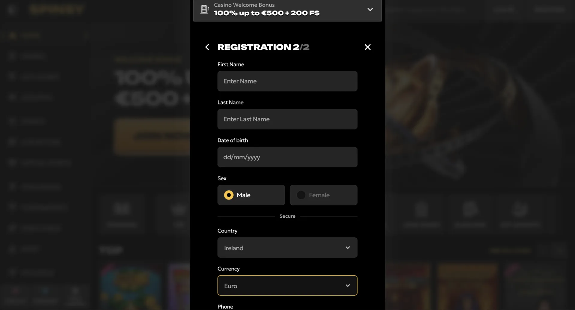 Betwin login